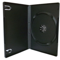100 Black Single DVD Cases - 14mm