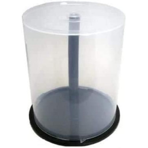 10 x 100 Empty CD DVD Cakebox Storage Tub Plastic Case for DVD CD Bluray Discs Spindle cake box
