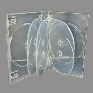 Vision 8 Way Multi Clear DVD Case 27mm Spine - 50pcs