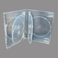 6 Way Multi Clear DVD Case 27mm Spine - 25pcs