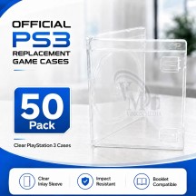 PS3 Clear Cases 50 Pack | Single Disc Replacement Cases