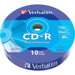 Verbatim CD-R Extra Protection 700MB CD Blanks - Ideal for Photo and Video Recording