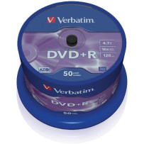Verbatim 43550 4.7GB 16x DVD+R Matt Silver - 50 Pack Spindle