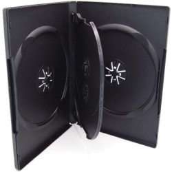 Vision 4 Way Black DVD Case 14mm Spine - 50pcs