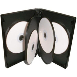 6 Way Multi Black DVD Case 27mm - 50pcs