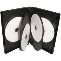 6 Way Multi Black DVD Case 22mm Spine - 50pcs