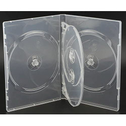 4 Way Clear DVD Case 14mm Spine - 50pcs