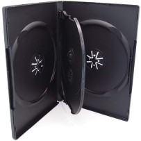 4 Way Black DVD Case 14mm Spine - 50pcs