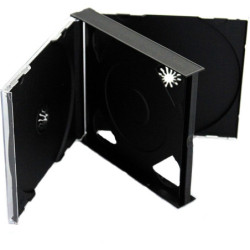 Vision 3 Way Multi CD Jewel Black 23mm Spine - 50pcs