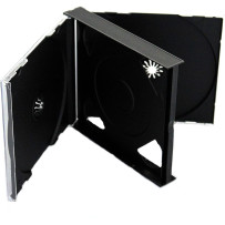 Vision 3 Way Multi CD Jewel Black 23mm Spine - 50pcs