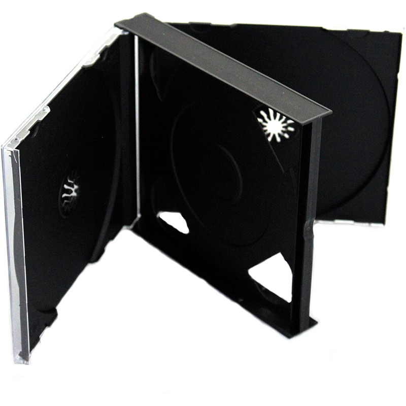 Vision 3 Way Multi CD Jewel Black 23mm Spine - 50pcs